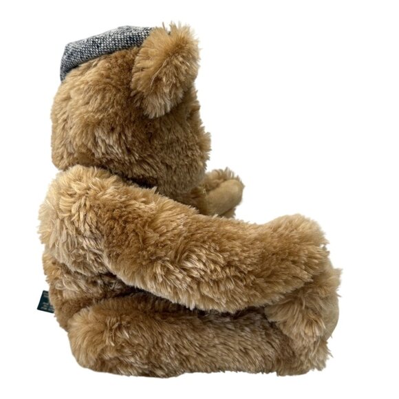 Vermont Teddy Bear Vintage 1994 17" Brown Plush With Tweed Hat/Cap Jointed - Picture 7 of 9
